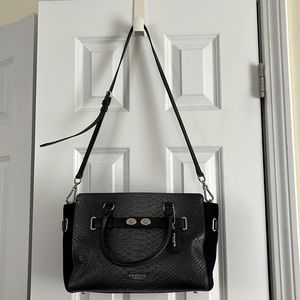 COACH tote.Black suede side panels/ excellent condition